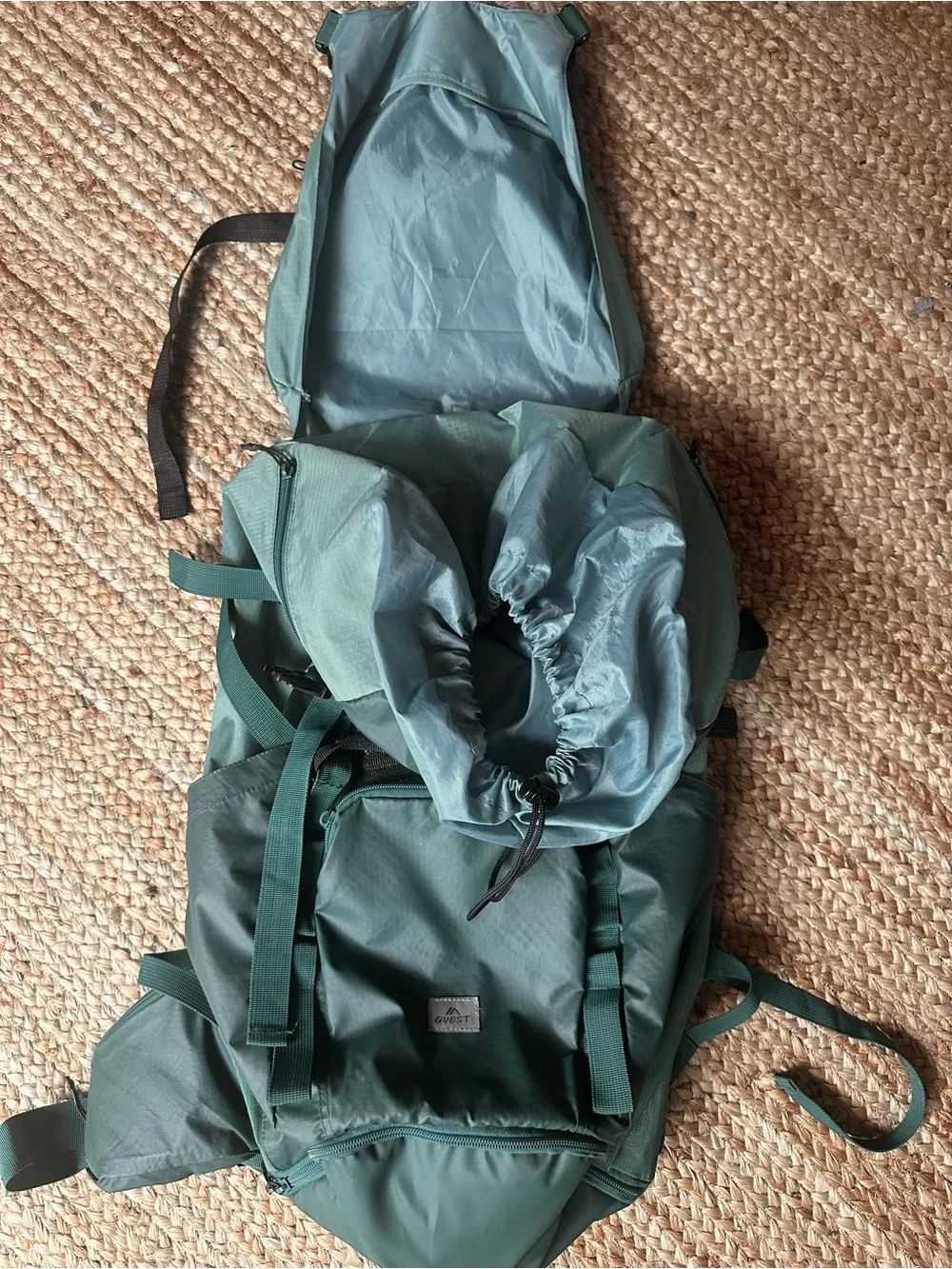 Quest Expedition 65L Internal Frame Gorpcore CabinCore Backpack Green